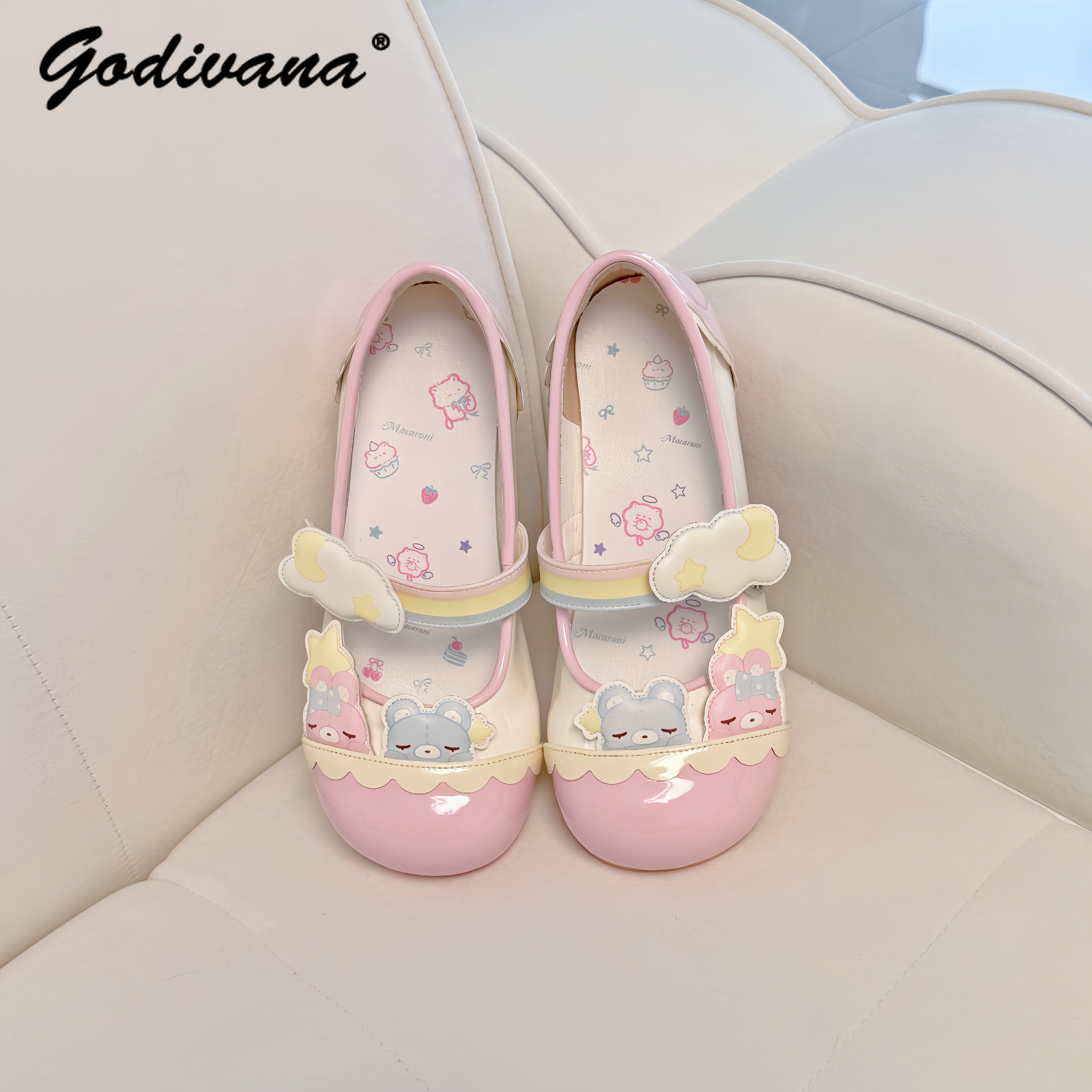 Women Shoes Heels - Original New Student Girls Color Block