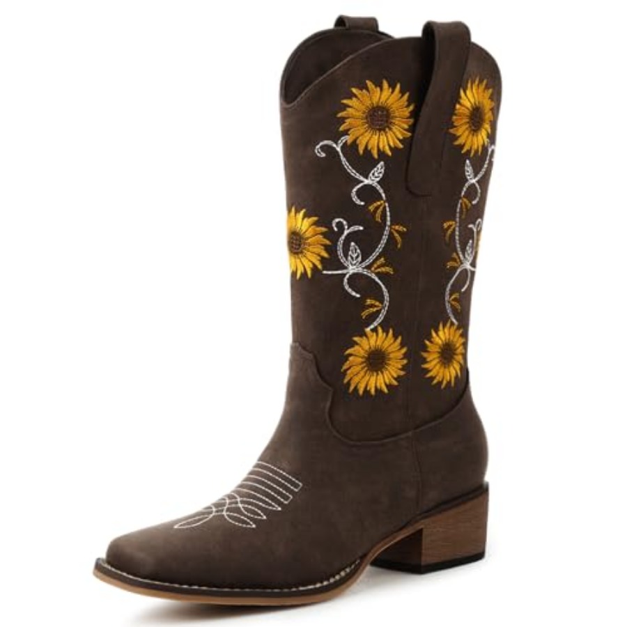 Western Cowgirl Boot - Cowboy Boots for Women Square Toe