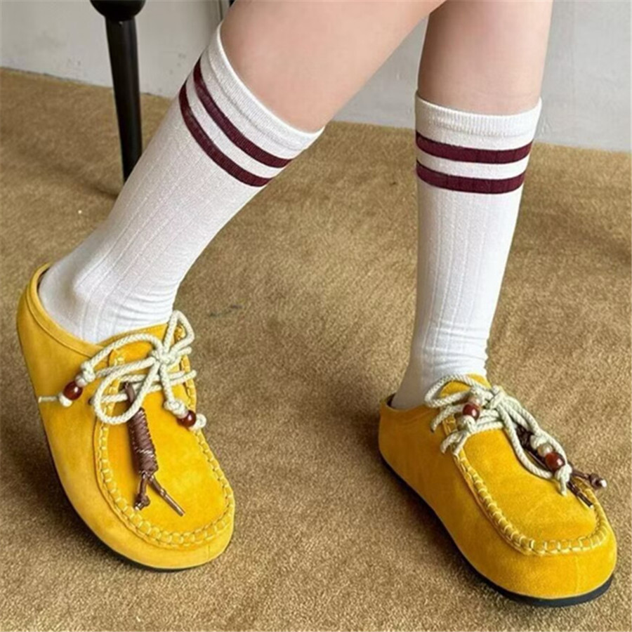 Slip On Mule Flat - Closed Toe Flat Thick Sole Women