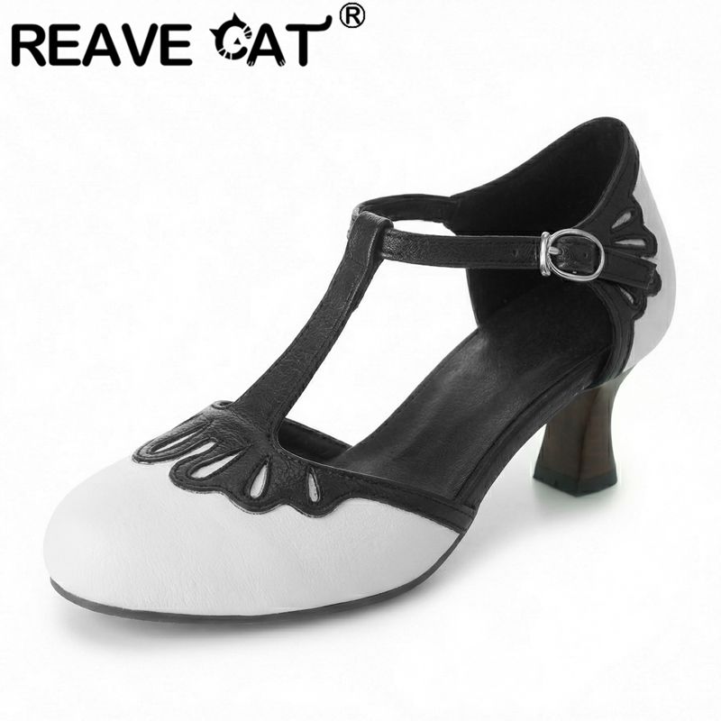 Women'S Shoes Kitten Heels - REAVE CAT Brown Women Sandals Round