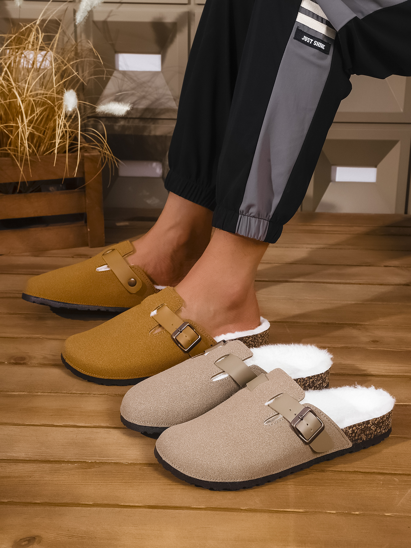 Slip On Mule Flat - Women's Autumn and Winter Simple Solid