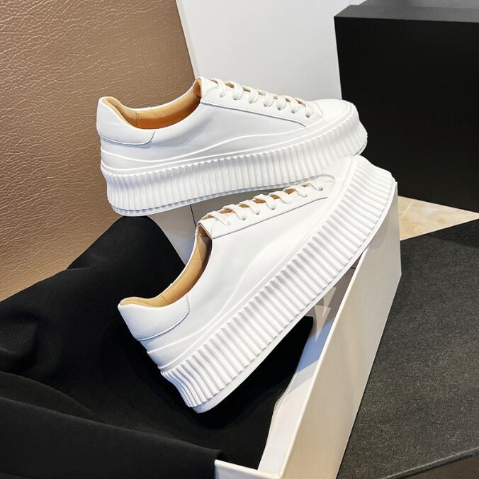 Women'S Shoes Com - New Women's Sneakers Thick-soled Women Lace-Up