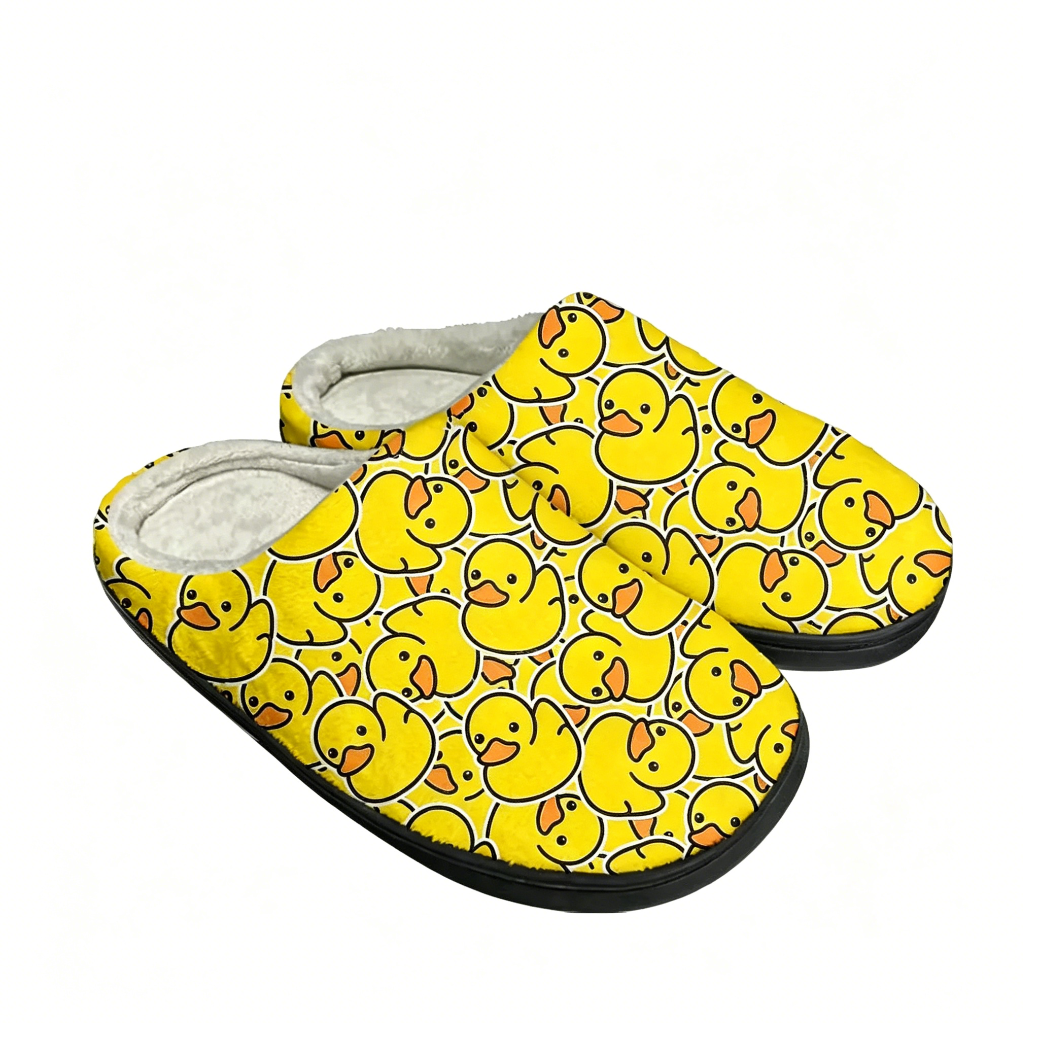 Women'S Shoes Yellow - Yellow Duck Printed Home Cotton Slippers