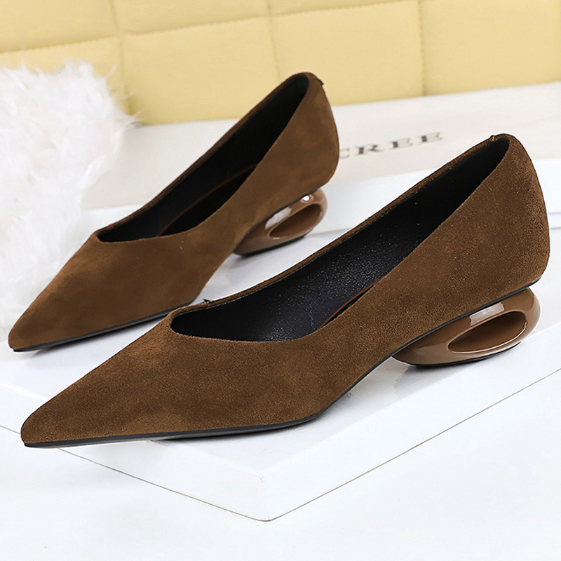Women Shoes Heels - BIGTREE Shoes Low heeled Women's shoes