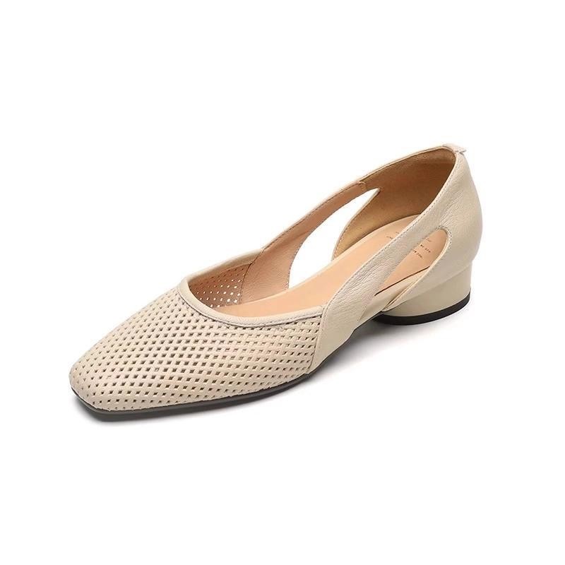 Women Shoes Heels - Spring Summer Women's Breathable Square Toe