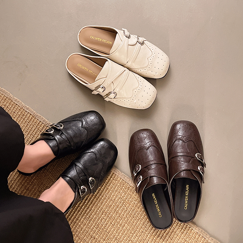 Summer Vintage Women Lady PU L - Slip On Mule Flat recensie en prijs