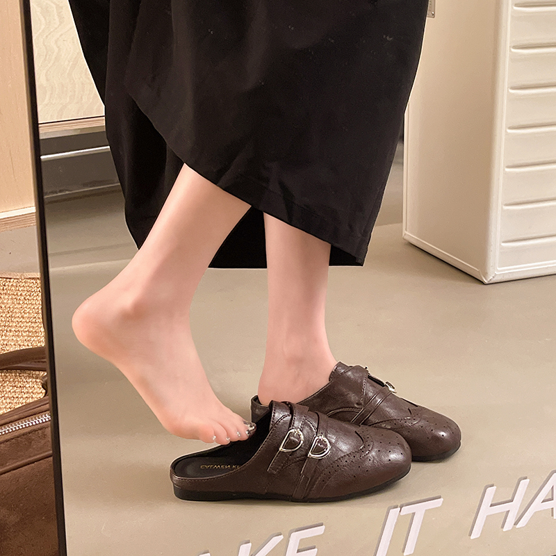Summer Vintage Women Lady PU L - Slip On Mule Flat recensie en prijs