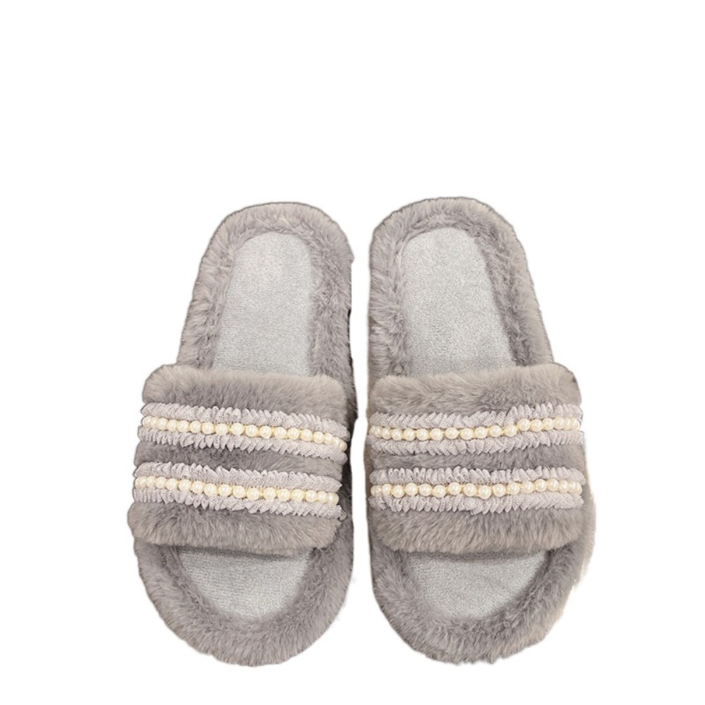 Cute Thick Sole Pearl Slippers - Fluffy Fur Slipper recensie en prijs