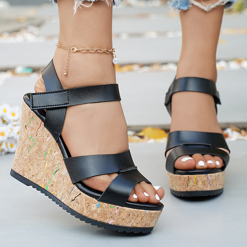 Women's Silver Chunky Platform - Cork Wedge Sandal recensie en prijs