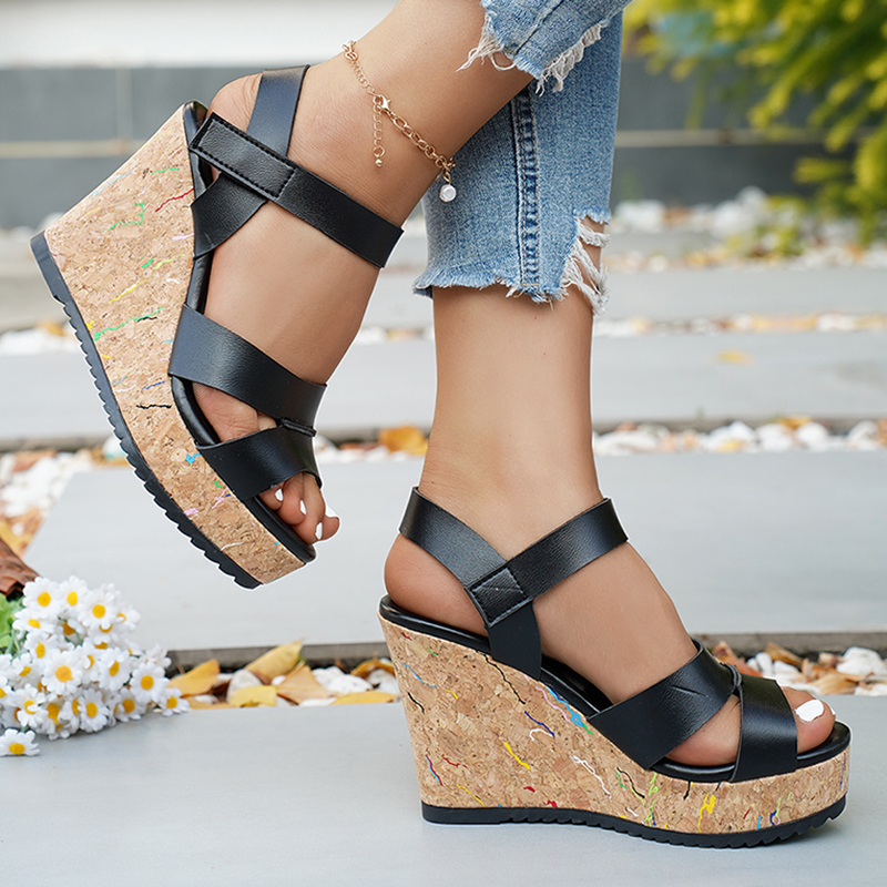Women's Silver Chunky Platform - Cork Wedge Sandal recensie en prijs