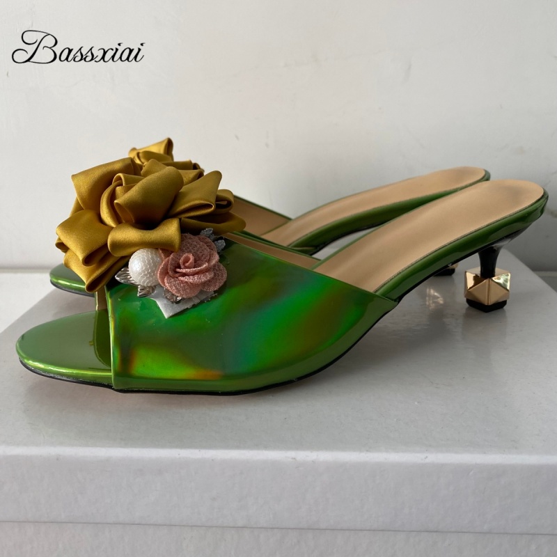 Crystal Decor Handmade Flower  - Women'S Shoes Kitten Heels recensie en prijs