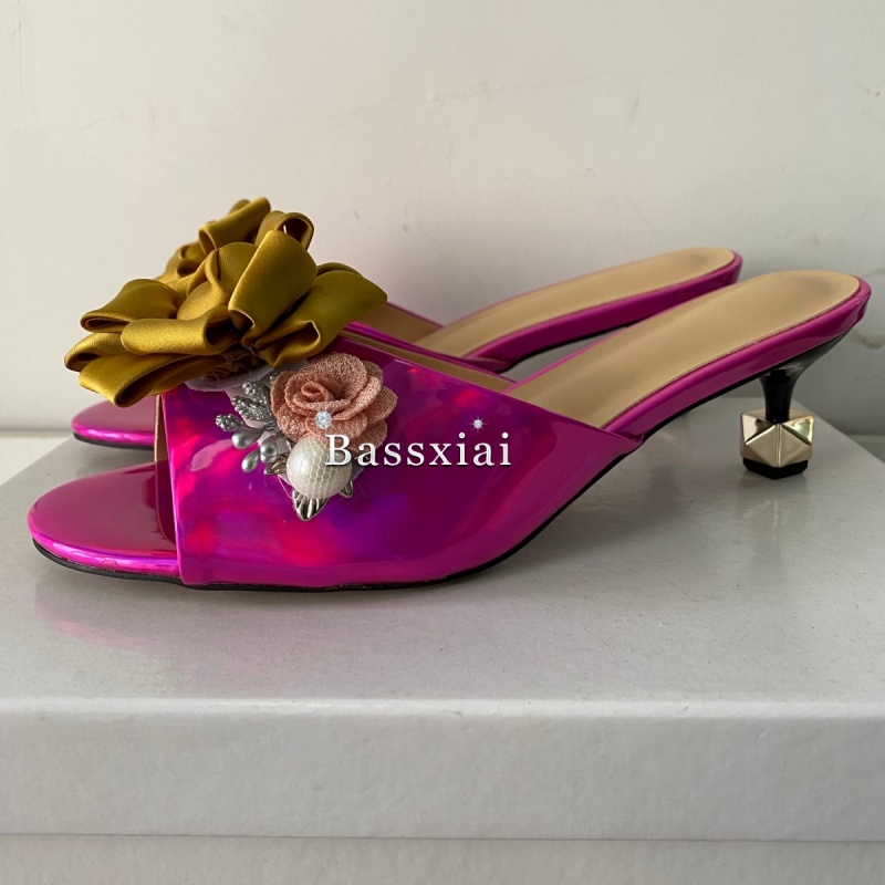 Crystal Decor Handmade Flower  - Women'S Shoes Kitten Heels recensie en prijs