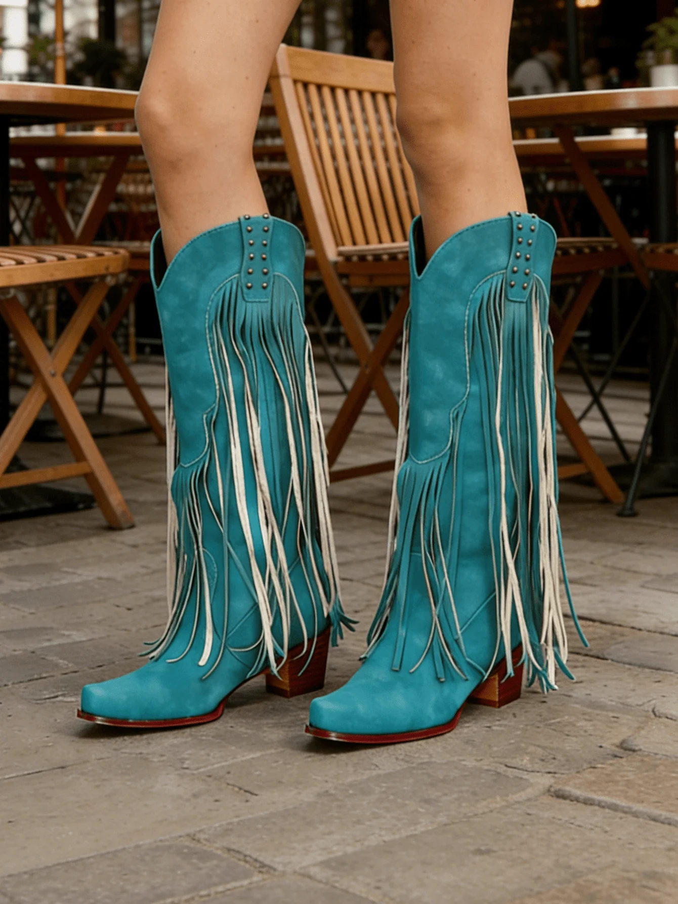 Womens Vintage Fringe Knee Hig - Western Cowgirl Boot recensie en prijs