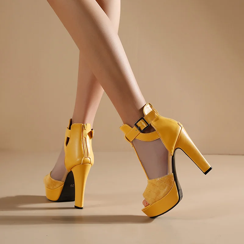 Yellow Mesh Platform Sandals W - Women'S Shoes Yellow recensie en prijs