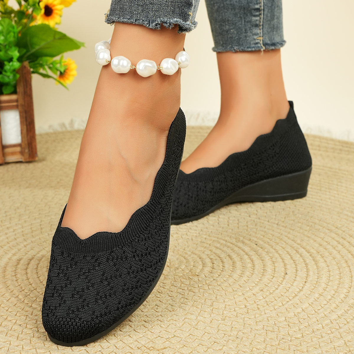 Women's Breathable Knit Flats  - Women'S Shoes Plus Size recensie en prijs