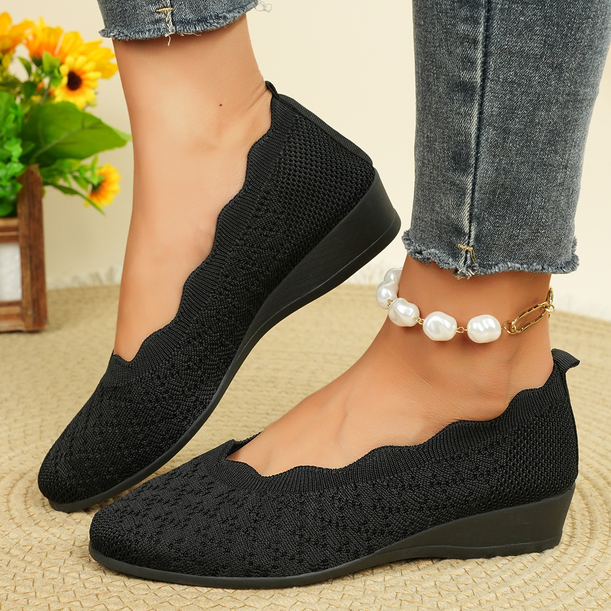 Women's Breathable Knit Flats  - Women'S Shoes Plus Size recensie en prijs