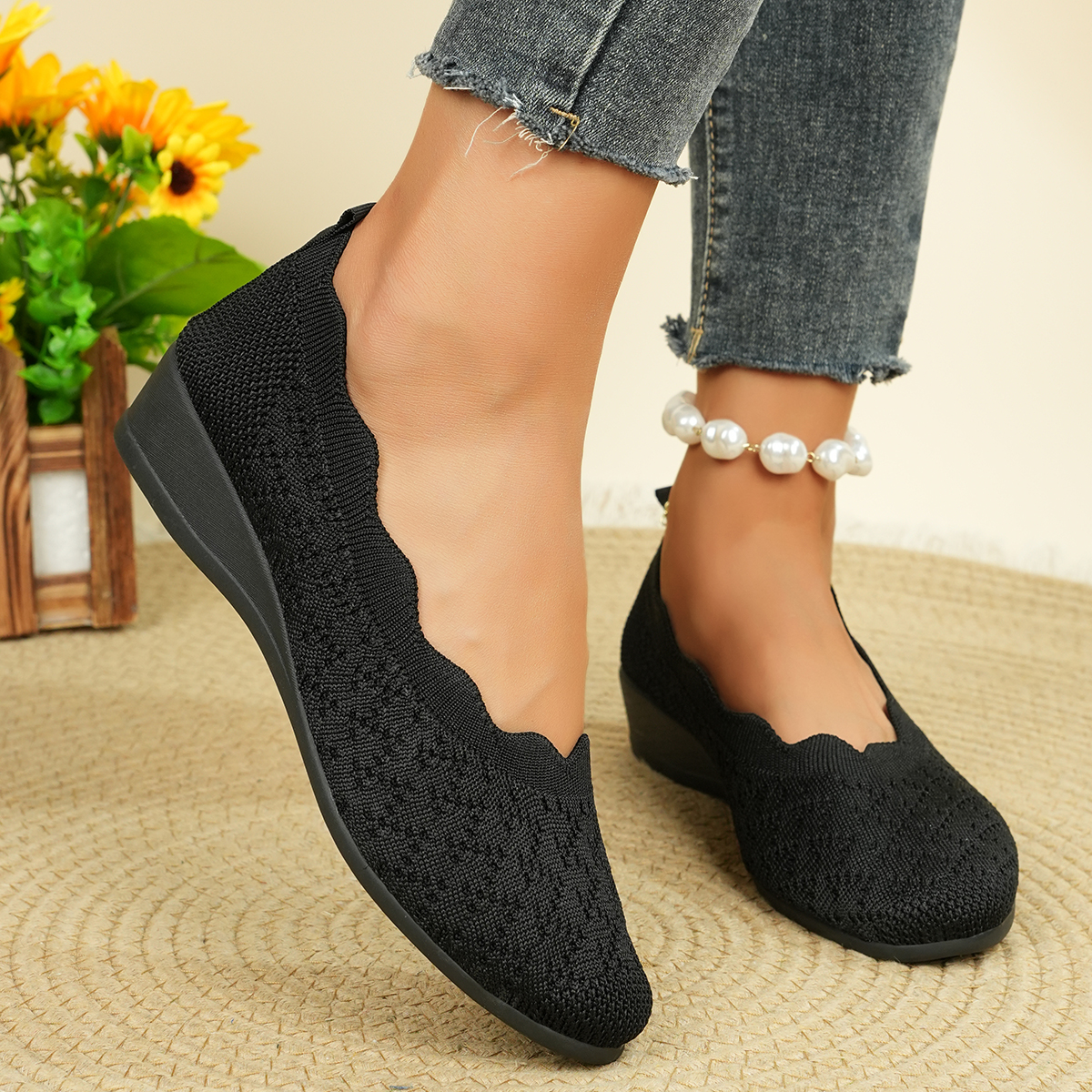 Women's Breathable Knit Flats  - Women'S Shoes Plus Size recensie en prijs