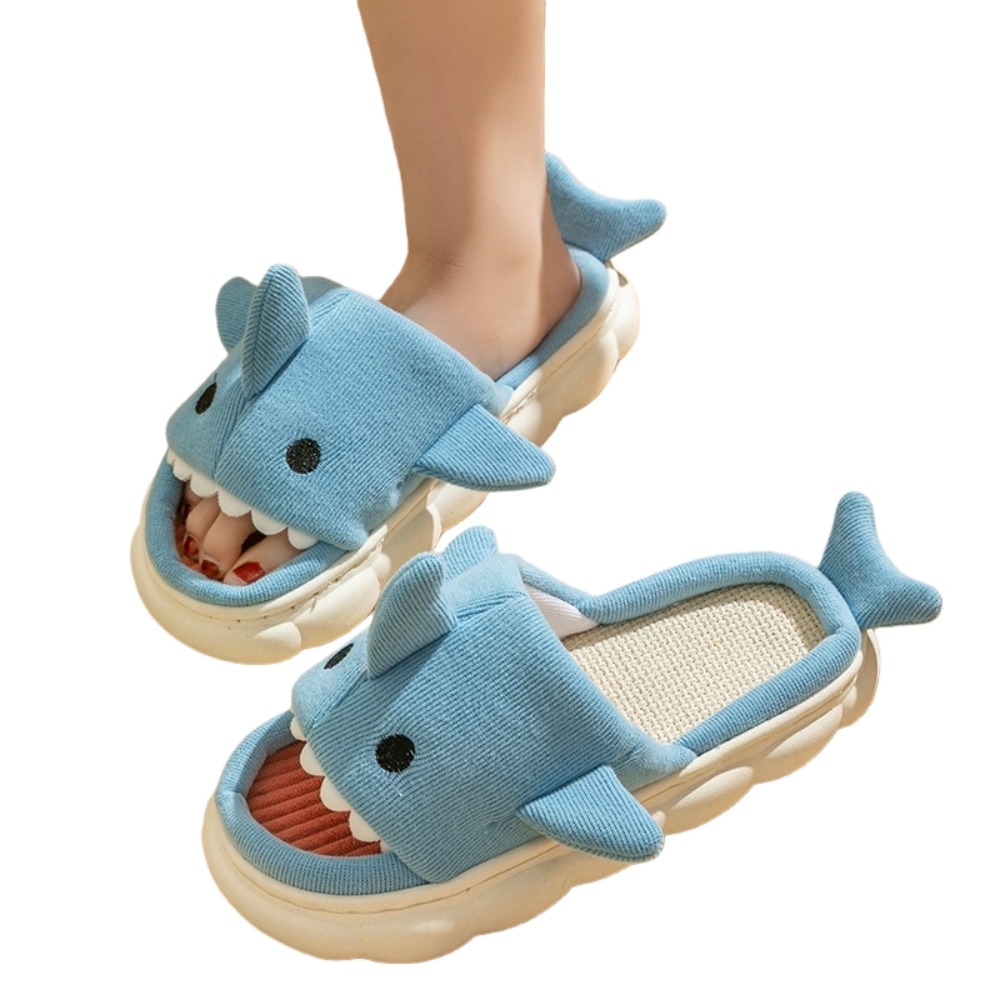 Kawaii Linen Shark Plush Slipp - Fluffy Fur Slipper recensie en prijs