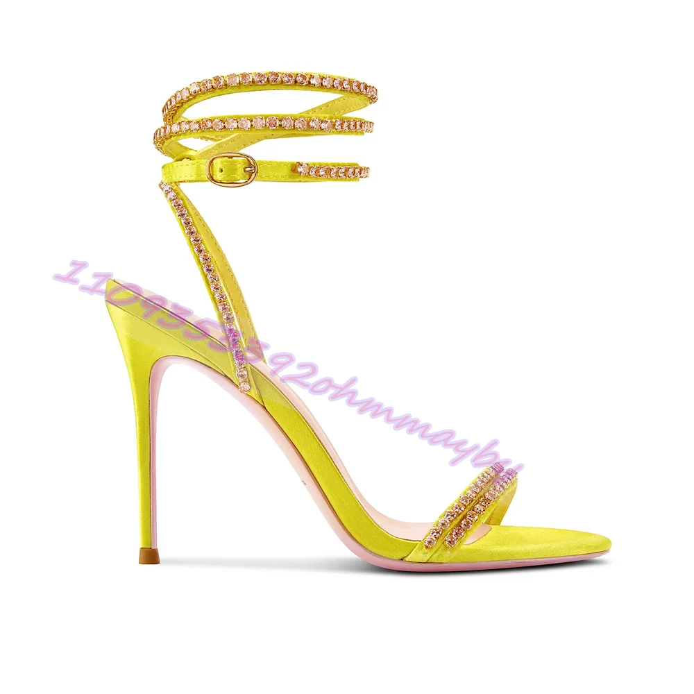 Rhinestone Yellow High Heels S - Women'S Shoes Yellow recensie en prijs