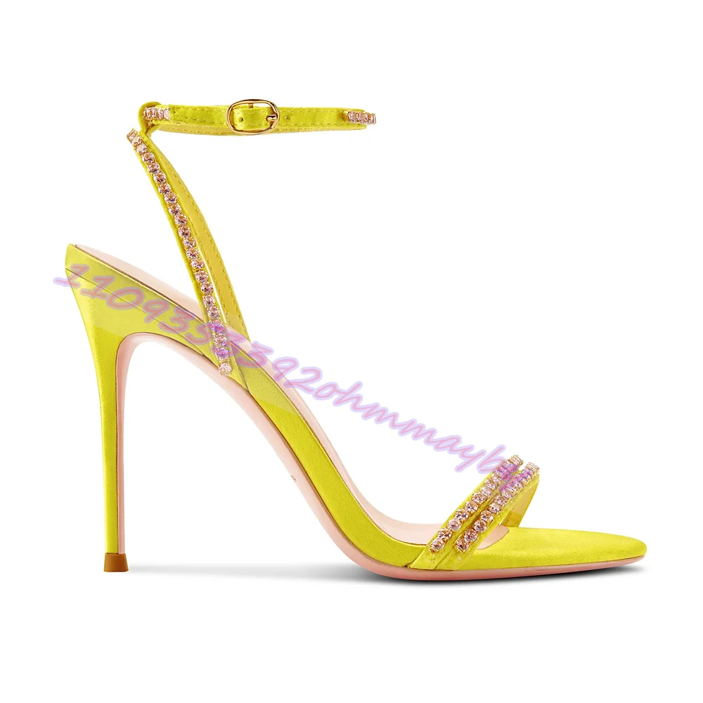Rhinestone Yellow High Heels S - Women'S Shoes Yellow recensie en prijs