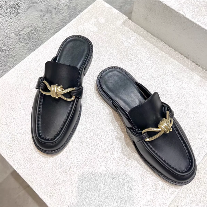 Metal Buckle Half Slippers For - Slip On Mule Flat recensie en prijs