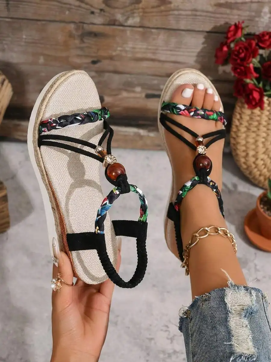 Bohemian Wedge Sandals With Be - Cork Wedge Sandal recensie en prijs