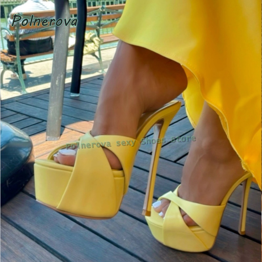 Women's Neon Yellow Peep Toe P - Women'S Shoes Yellow recensie en prijs