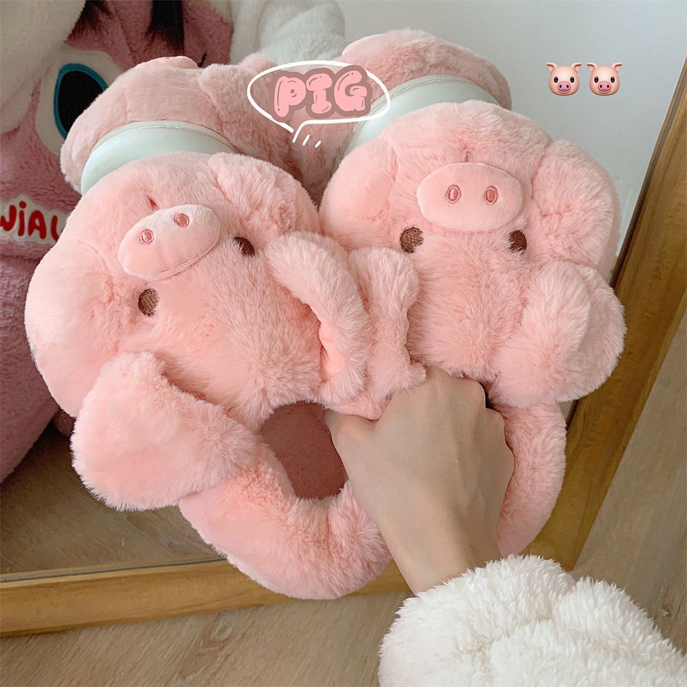 Feerldi Pink fluffy pig slippe - Fluffy Fur Slipper recensie en prijs