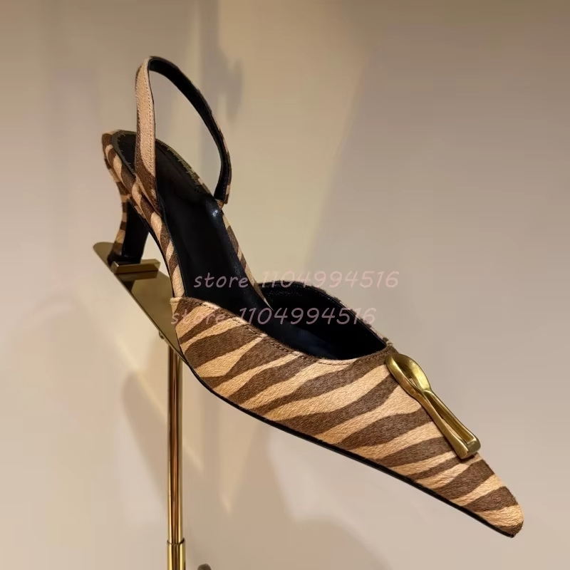 Metal Buckle Striped Pointed K - Women'S Shoes Kitten Heels recensie en prijs