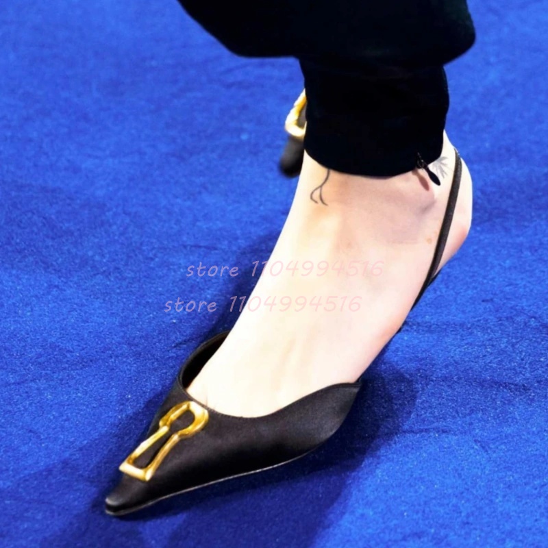 Metal Buckle Striped Pointed K - Women'S Shoes Kitten Heels recensie en prijs