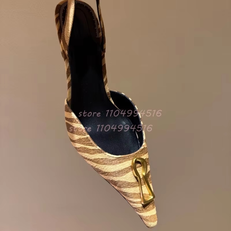 Metal Buckle Striped Pointed K - Women'S Shoes Kitten Heels recensie en prijs