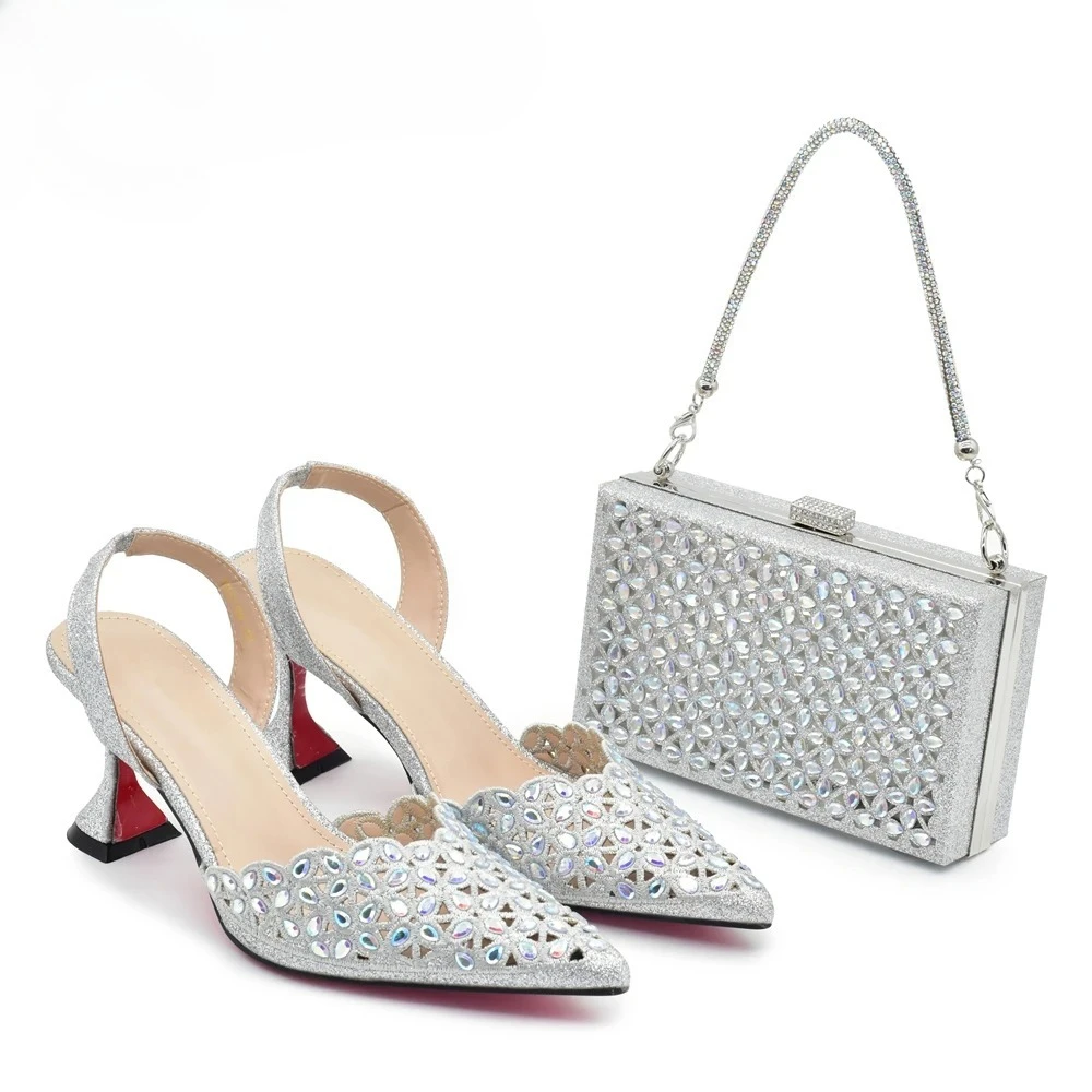 Silver Color Shoes and Bag for - Women Shoes Heels recensie en prijs