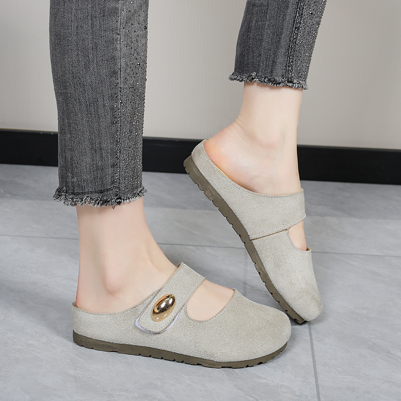 Velvet leather Mary Jane flat  - Slip On Mule Flat recensie en prijs
