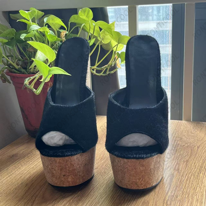 Ronticool Handmade Women's Bla - Cork Wedge Sandal recensie en prijs