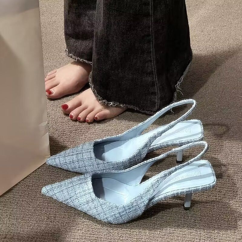 Spring Summer Women Tweed Slin - Women'S Shoes Kitten Heels recensie en prijs