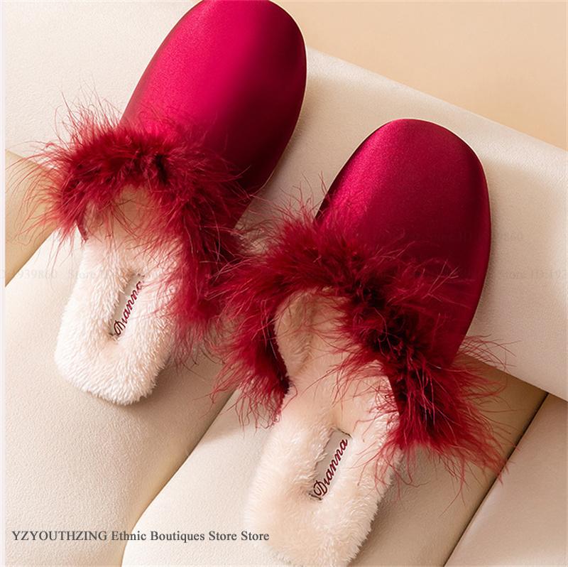Luxury Feather Satin Fluffy Sl - Fluffy Fur Slipper recensie en prijs