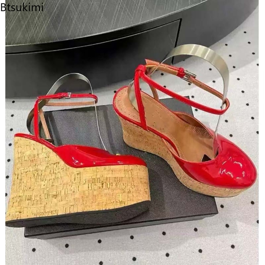 Women's Patent Leather Wedge S - Cork Wedge Sandal recensie en prijs