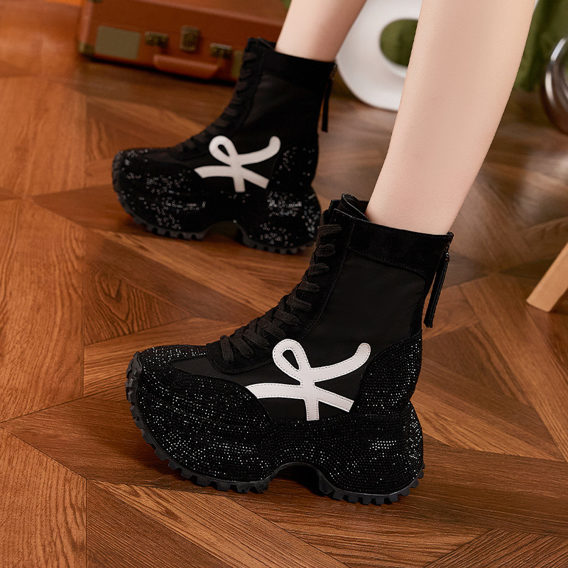 Women's Thick Sole High-top Fa - Women'S Shoes Trendy recensie en prijs