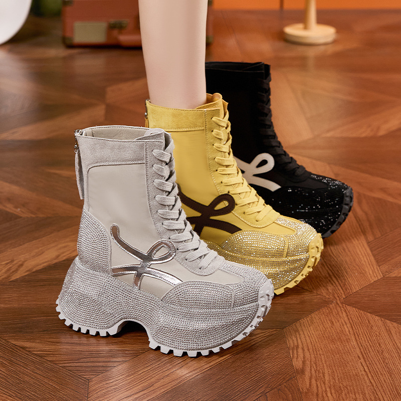 Women's Thick Sole High-top Fa - Women'S Shoes Trendy recensie en prijs