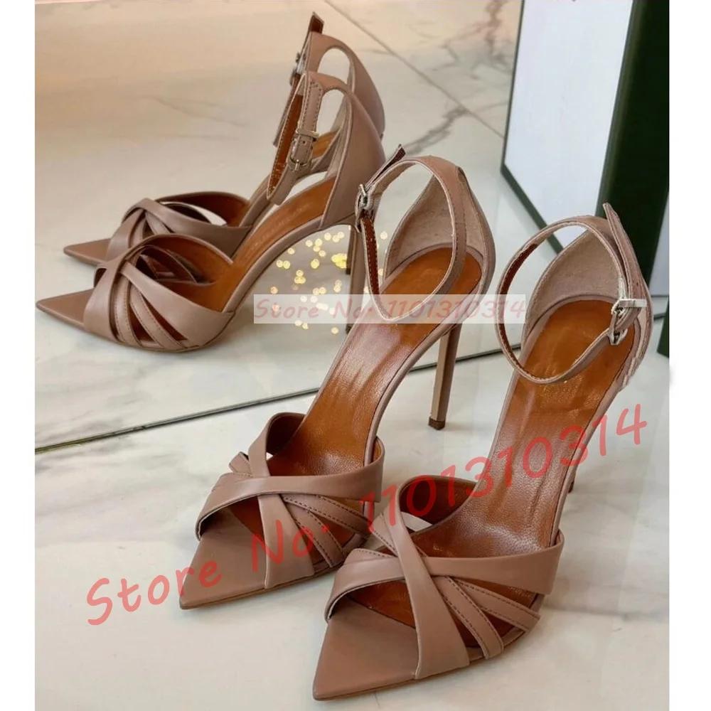 Nude Cross Strap High Heels Sa - Women'S Shoes Trendy recensie en prijs