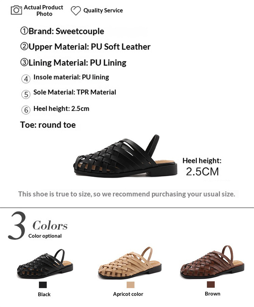 сандали женские Handmade Weave - Slip On Mule Flat recensie en prijs