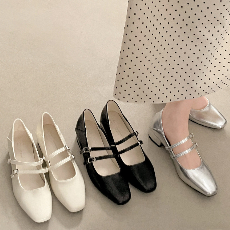 Square Toe Low Heel Women Silv - Women Shoes Heels recensie en prijs