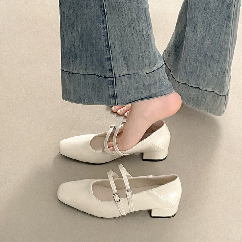 Square Toe Low Heel Women Silv - Women Shoes Heels recensie en prijs
