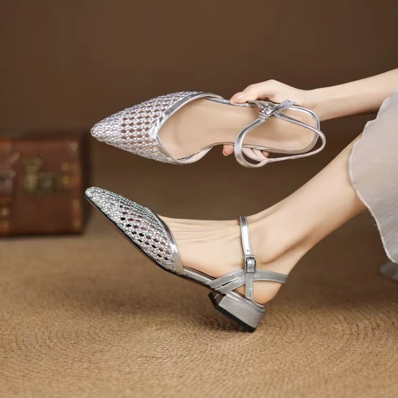 French pointed-toe woven high- - Women'S Shoes Plus Size recensie en prijs