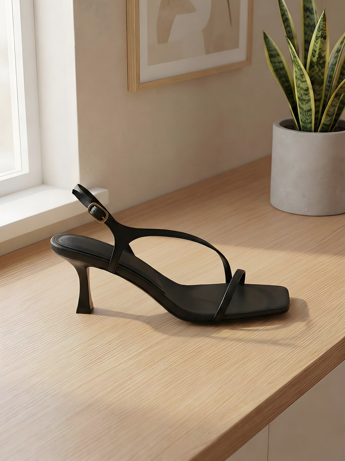 Elegant Genuine Leather Strapp - Women'S Shoes Kitten Heels recensie en prijs