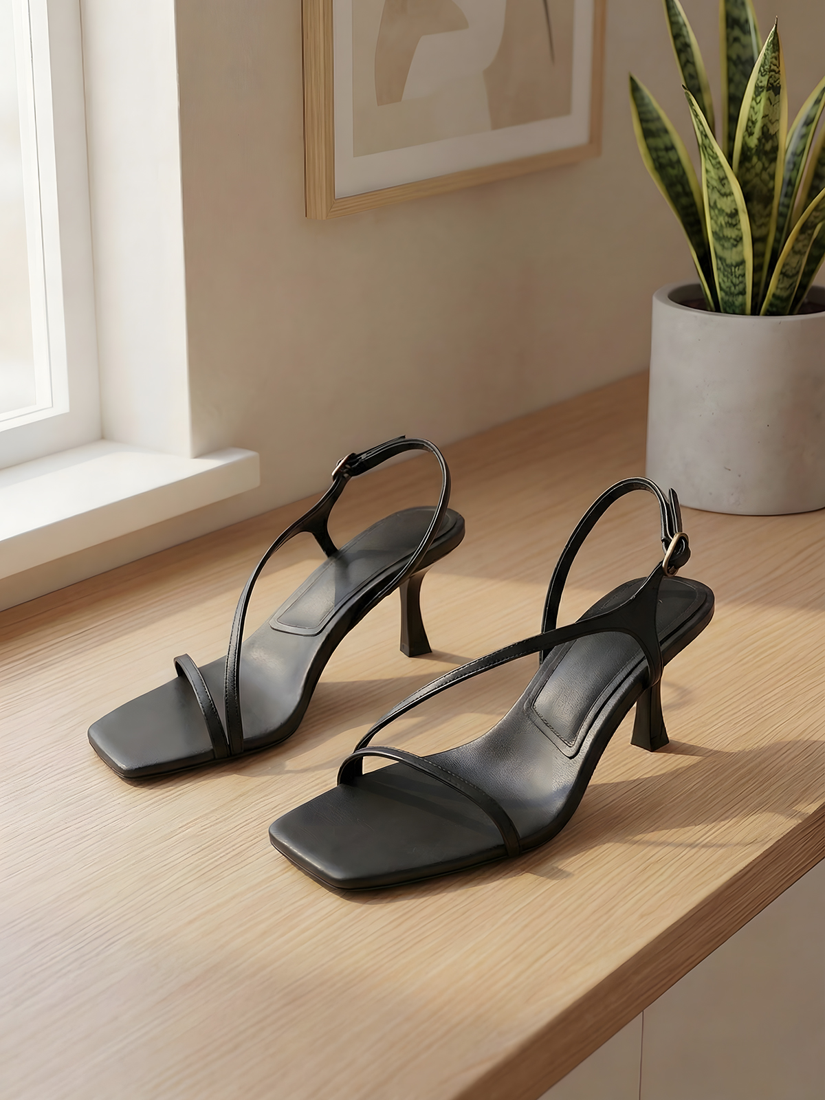 Elegant Genuine Leather Strapp - Women'S Shoes Kitten Heels recensie en prijs
