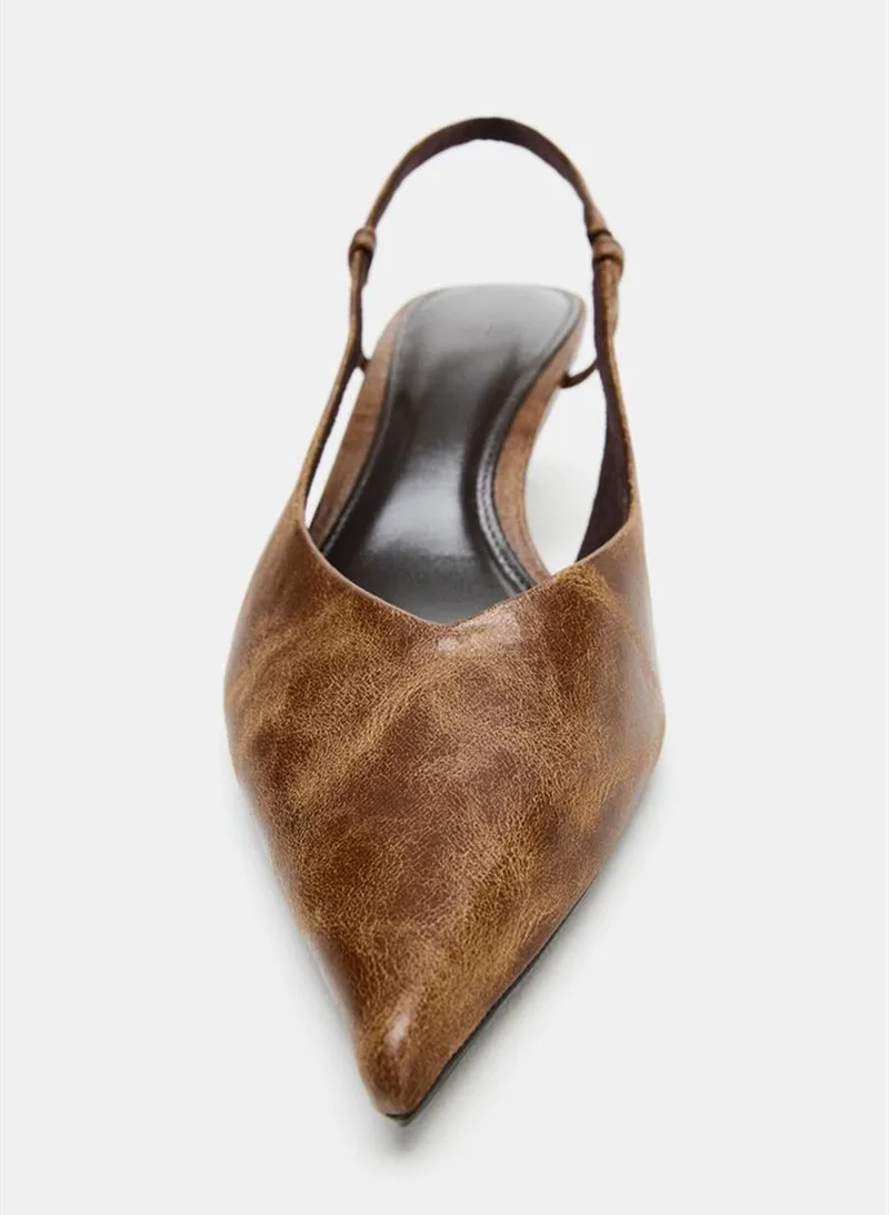 Retro Brown Kitten Heel Design - Women Shoes Brown Colour recensie en prijs