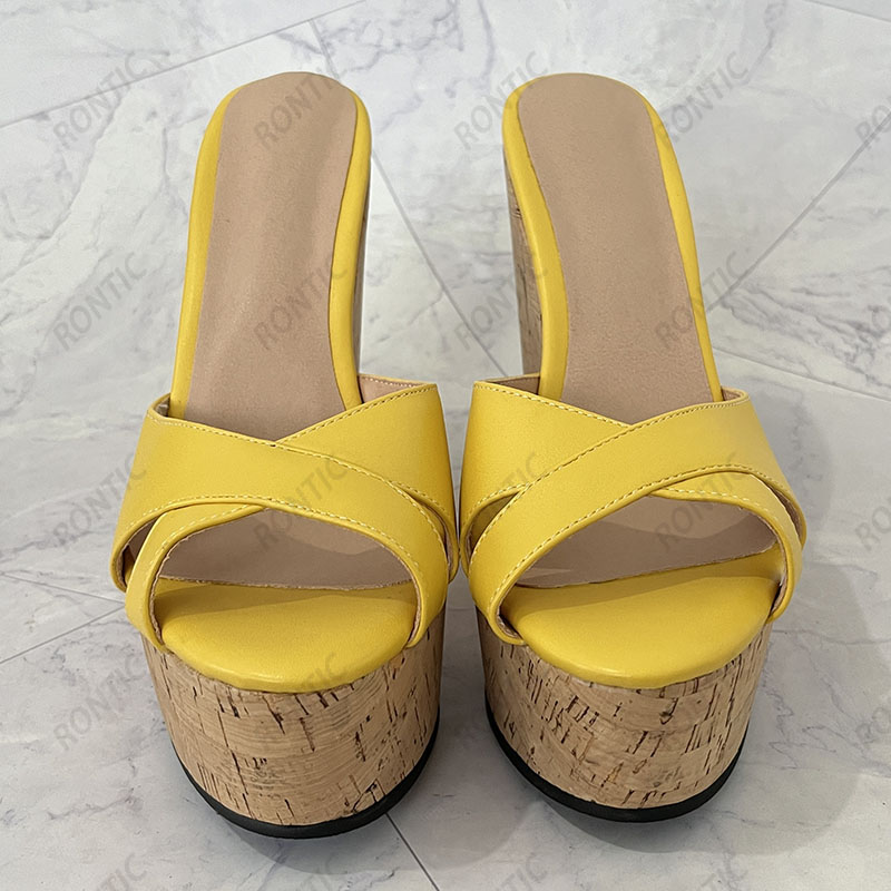 Rontic 2021 Women Platform Sli - Cork Wedge Sandal recensie en prijs