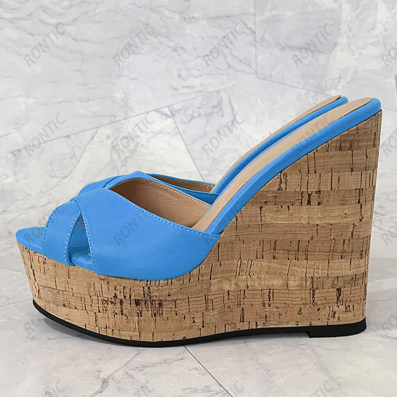 Rontic 2021 Women Platform Sli - Cork Wedge Sandal recensie en prijs